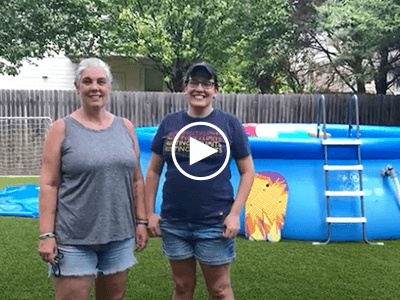 artificial grass customer video testimonial